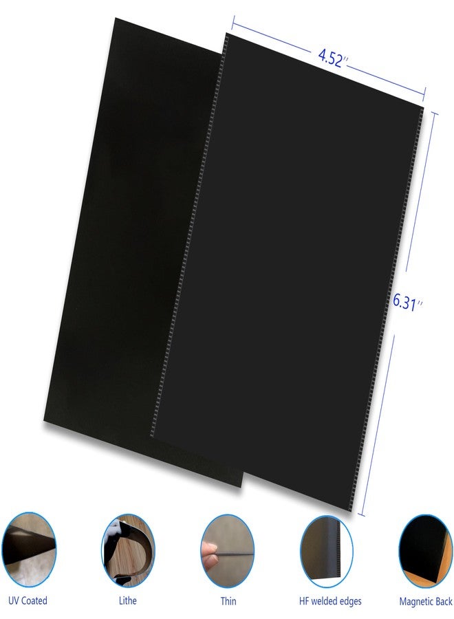 Mositear 20 Pack 4"x6" Premium Super Slim Magnetic Picture Pockets Frames with Black Holds 4 x 6 inches Photo for Refrigerator - Image 3